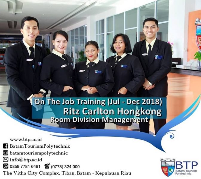Mahasiswa BTP On The Job Training di Ritz Carlton Hotel Hongkong