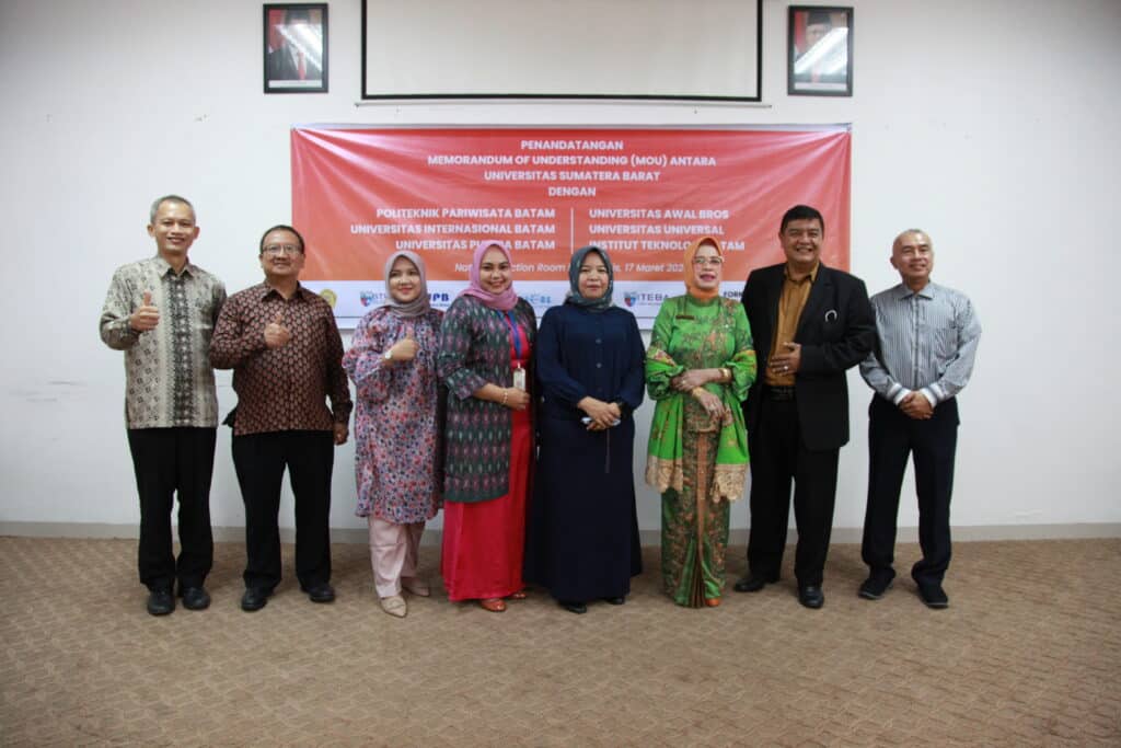 Universitas Sumatera Barat Menjalin Kerjasama dengan BTP dan 5 Perguruan Tinggi di kota batam dalam Pendidikan, Penelitian dan Pengabdian Masyarakat juga Dukungan Tri Dharma Perguruan Tinggi.