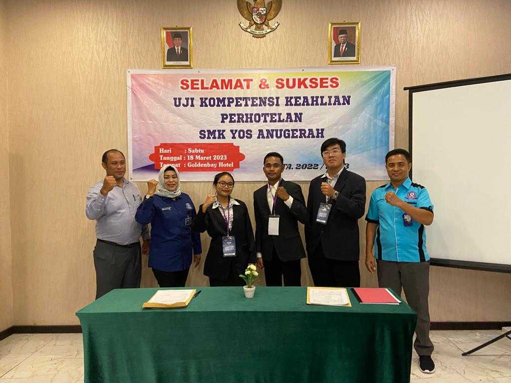Uji Kompetensi Keahlian (UKK) SMK Yos Anugerah Gandeng Dosen Room Divison Management BTP
